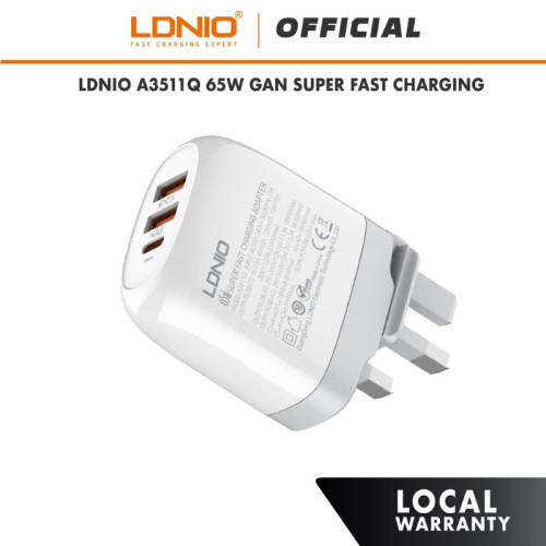 LDNIO 力德諾 GaNX65w GaN 氮化鎵 充電器 英標